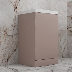 Style Line Тумба с раковиной Моно 50 санд пудровый – фотография-3